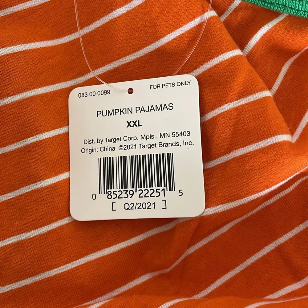 Pumpkin 🎃 Dog Orange Halloween Pajamas, Size Medium and XXL